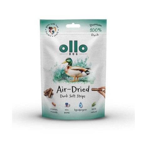 OLLO Air-Dried Duck strips - dog treat - 80g