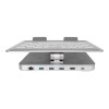 Digitus Desk Mount | Variable Notebook/Tablet Stand with 6-port USB-C Docking Station | Height adjustment | Maximum weight (capacity) 7.5 kg | Silver