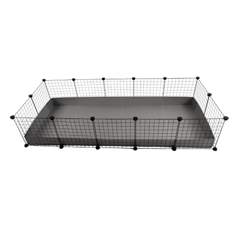 C&C modular cage 5x2 pig rabbit hedgehog silver 180 x 75 x 37 cm