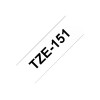 Brother | TZE-151 Laminated Tape | Black on Clear | TZe | 8 m | 2.4 cm