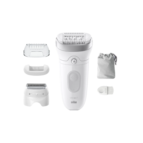 Braun Epilator | SE7-041 Silk épil 7 | Number of power levels 2 | Wet & Dry | White/Silver