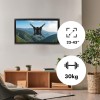 Maclean MC-418 TV Monitor Full Motion Wall Mount 23"-43" 30kg max VESA 200x200 Black Tilting Rotating Adjustable Wall Distance Holder Bracket Sturdy Powder Coating