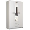 Topeshop ROMANA 120 BIEL bedroom wardrobe/closet 6 shelves 3 door(s) White