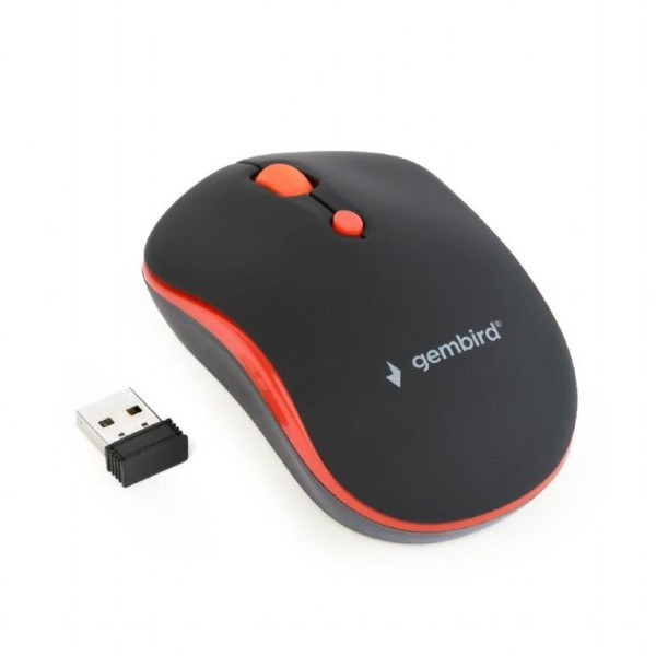 MOUSE USB OPTICAL WRL BLACK/RED MUSW-4B-03-R ...