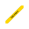 Brother | TZe-FX611 Flexible ID Laminated Tape | Black on Yellow | TZe | 8 m | 6 cm