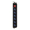 Techly Power Strip 6 Sockets Black with VDE Plug IUPS-PCP-6V