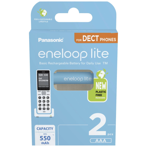 Panasonic | ENELOOP Lite BK-4LCCE/2DE | AAA | 550 mAh | 2 pc(s)