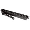 Alantec PZ09 power extension 1.8 m 9 AC outlet(s) Indoor Black