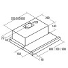 CATA | Hood | TF 2003 600 GBK | Telescopic | Energy efficiency class C | Width 60 cm | 390 m³/h | Mechanical control | LED | Black Glass
