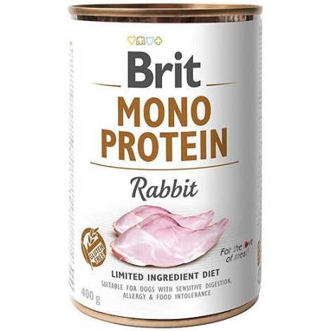 BRIT Mono Protein Rabbit - wet dog food - 400g