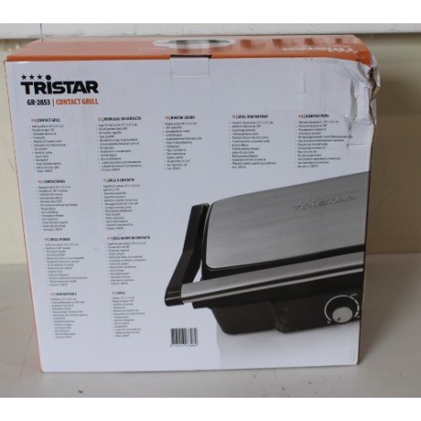 SALE OUT.  | Tristar Grill | GR-2853 | Contact grill | 2000 W | Aluminum | DAMAGED PACKAGING, SCRATCHED FAT COLLECTING TRAY  ON SIDE