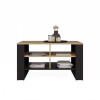 MODERN 4P ARTISAN COFFEE TABLE WITH BLACK LEGS