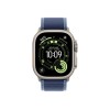 Apple 49mm Blue/Bright Blue Trail Loop - S/M - Natural Titanium Finish