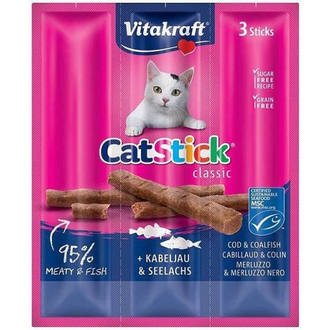 VITAKRAFT CatStick Classic Cod and saithe - cat treats - 18g