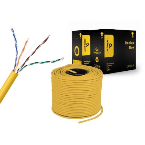 Gembird UPC-5004E-SOL-Y CAT5e UTP LAN cable (CCA), solid, 305m, yellow