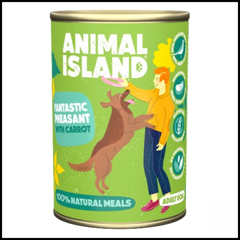 ANIMAL ISLAND Pheasant with carrots - wet dog food - 400 g