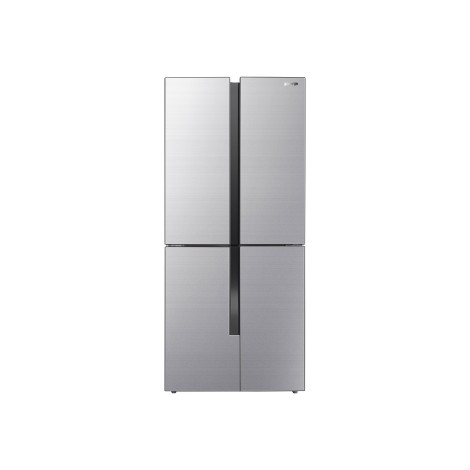 Gorenje Refrigerator | NRM8182MX | Energy efficiency class E | Free standing | Side by side | Height 181.6 cm | No Frost system | Fridge net capacity 278 L | Freezer net capacity 149 L | Display | 42 dB | Grey