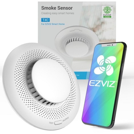 EZVIZ Wireless Smoke Sensor, White | CST4C