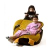 Sako sack pouffe Sowa brown-gold XL 130 x 90 cm