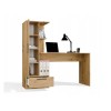 COSMO Oak Artisan Desk + Bookcase Set