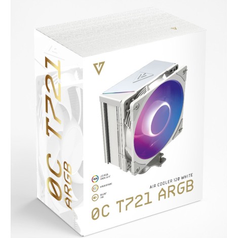 MODECOM Volcano 0C T721 ARGB Processor Air cooler 12 cm White