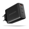 AXAGON ACU-DPQ100 GaN Wall charger 100W, 3x port (USB-A + dual USB-C), PD3.0/PPS/QC4+/Apple