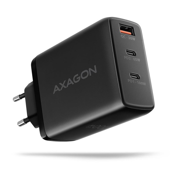 AXAGON ACU-DPQ100 GaN Wall charger 100W, ...