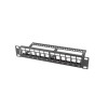 LANBERG PATCH PANEL BLANK 12 PORT 1U 10" BLACK