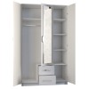 Topeshop ROMANA 120 BIEL bedroom wardrobe/closet 6 shelves 3 door(s) White