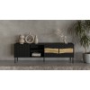 Cama INSERTO 3D1W TV cabinet 190x40x61.5 black + LED