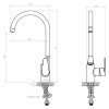 Dafi FLOW COMFORT D1 three-way faucet system COMO chrome