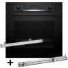 BOSCH HBA514BB3 oven + BOSCH HEZ538000 single-level telescopic runners