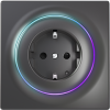 FIBARO Walli Outlet type F, Black Z-Wave EU | Fibaro