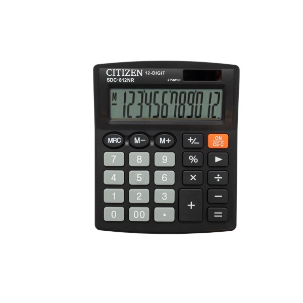 CITIZEN CALCULATOR OFFICE SDC-812NR, 12-DIGIT, 127X105MM, ...