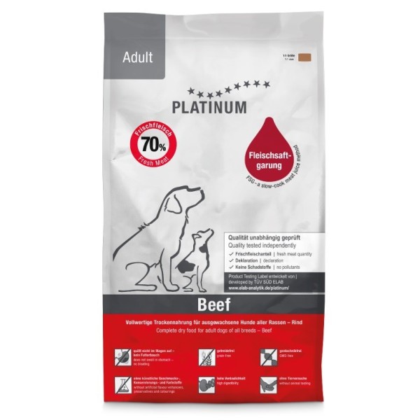 PLATINUM Adult Beef - semi-moist dog ...