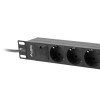 LANBERG POWER STRIP 10" RACK (1U, 16A, 3X SHUKO)