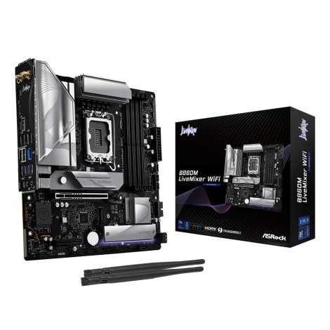 Asrock B860M LiveMixer WiFi Intel B860 LGA 1851 (Socket V1) micro ATX