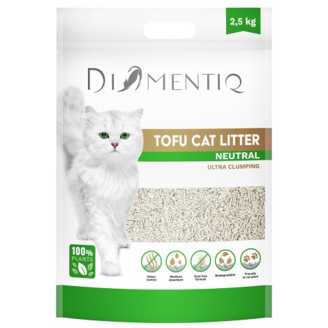 DIAMENTIQ Tofu Neutral Ultra clumping - plant-based litter - 2.5 kg