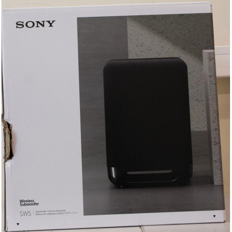 SALE OUT. Sony SA-SW5 Wireless 300W Subwoofer for HT-A9/A7000 | Sony Speaker | Subwoofer for HT-A9/A7000 | DAMAGED PACKAGING | 300 W | Black | 2 Ω | Portable | Wireless connection