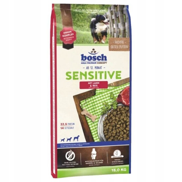 BOSCH Sensitive Lamb&Rice - dry dog ...