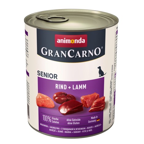 ANIMONDA GranCarno Senior Beef and lamb - wet dog food - 800g