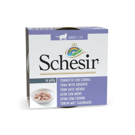 SCHESIR in jelly Tuna with grouper  - wet cat food - 85 g