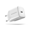 AXAGON ACU-PD30W Sil Wall charger 30W, 1x port USB-C, PD3.0/PPS/QC4+/SFC/AFC/Apple, white