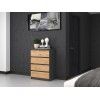 Topeshop M4 ANTRACYT/ARTISAN chest of drawers