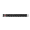 LANBERG POWER STRIP PDU RACK 19" (1U, 16A, 8X Shuko, 2m)