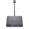 Dell | Adapter | USB-C to HDMI/DP with Power Pass-Through | Black | USB-C Male | HDMI Female; USB Female; USB-C (power only) Female | 0.18 m