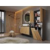 Topeshop NEL 2K DK ANT/ART KP bathroom storage cabinet Graphite, Oak