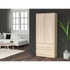 Topeshop SZAFA MALWA SON bedroom wardrobe/closet 5 shelves 2 door(s) Oak