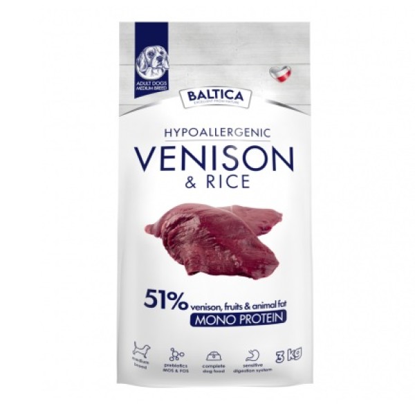 BALTICA NUTRACEUTIC Hypoallergenic Venison & rice ...