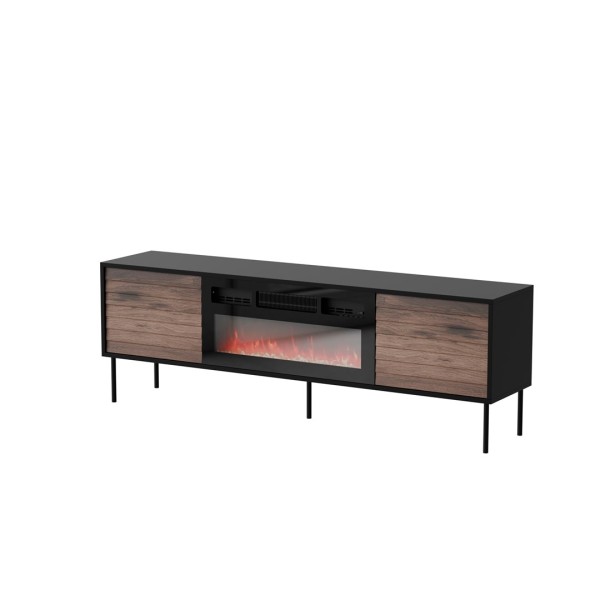 Cama CORTINA TV cabinet 180x40x60 black/walnut ...